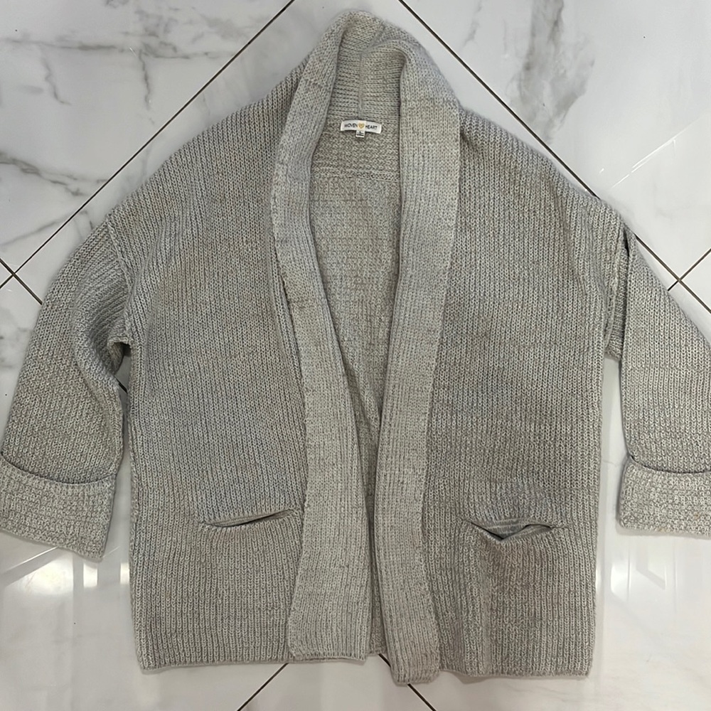 Woven heart cardigan super soft!!